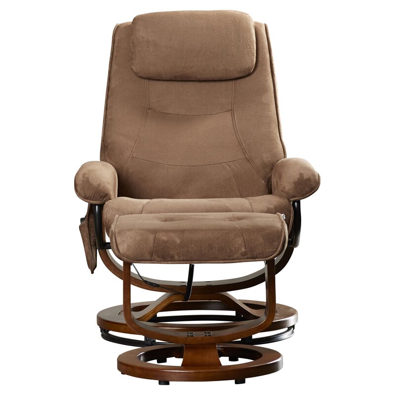 Charlton Home Reclining Heated Massage Chair with Ottoman ...