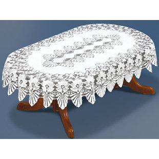 oval tablecloth table