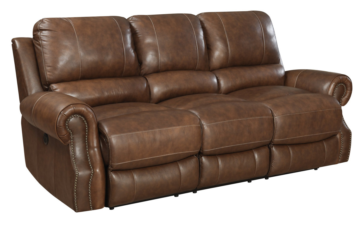 crete leather reclining sofa