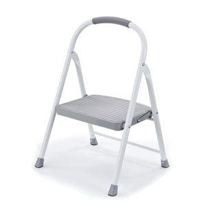 1-Step Steel Step Stool with 225 lb. Load Capacity