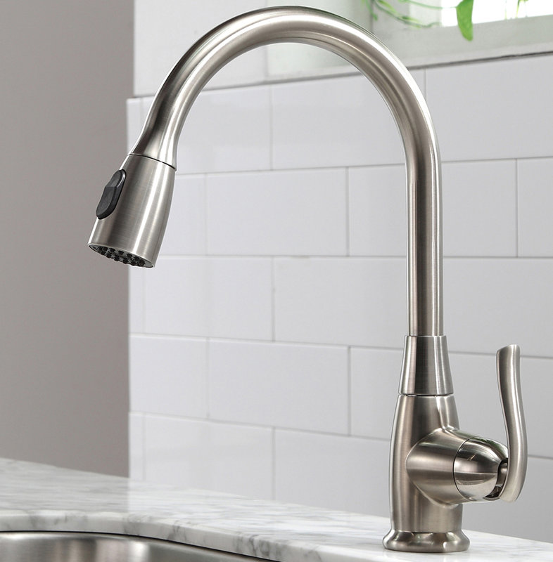 Kraus Premium Faucets Pull Down Single Handle Kitchen Faucet & Reviews