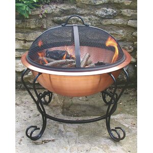 Copper Plated Steel Wood Burning Fire Pit