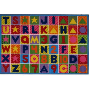Fornax Numbers and Letters Kids Area Rug