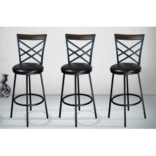 Set Of 3 Bar Stools Wayfair Adjule Height Swivel Bar Stool Set Of 3