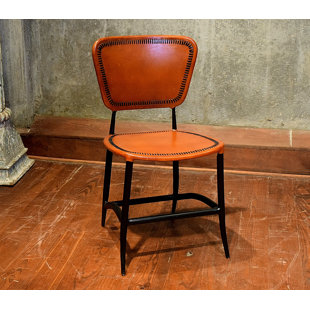 Tan Leather Dining Chair Wayfair Caudill Genuine Leather Upholstered Dining Chair