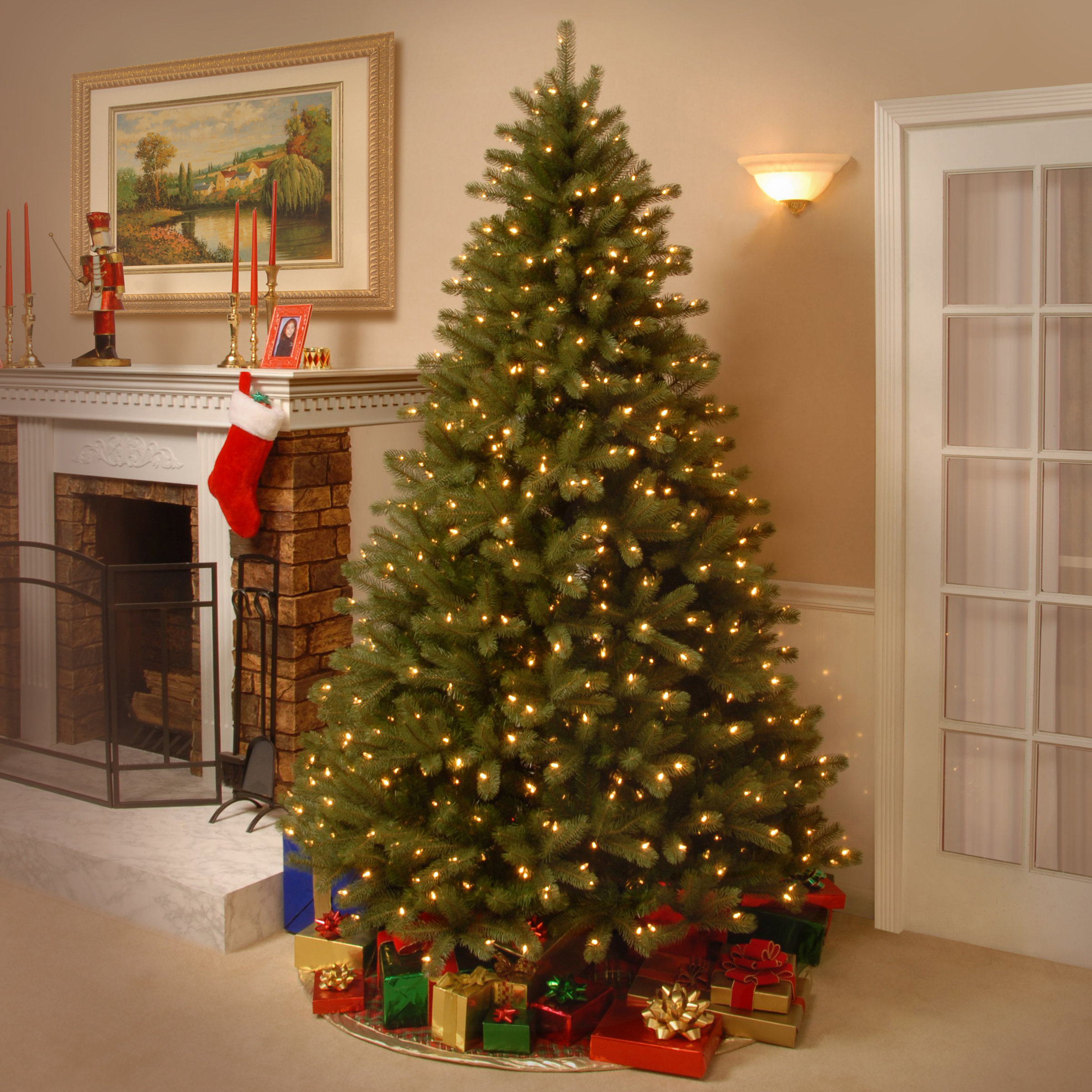 National Tree Co Lakewood 7 5 Green Spruce Artificial Christmas National Tree Co Lakewood 7 5 Green Spruce Artificial Christmas With 700 Dual Colored And White Lights Reviews Wayfair