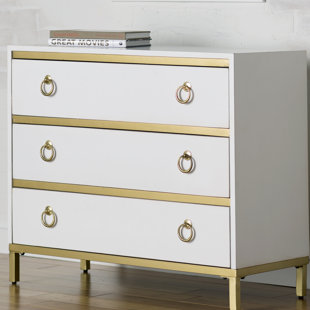 Antique White 3 Drawer Chest Wayfair Rowe 3 Drawer Dresser