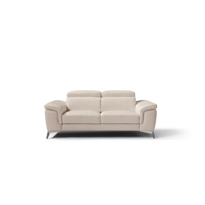 Mikayda Genuine Leather Love Seat by Orren Ellis