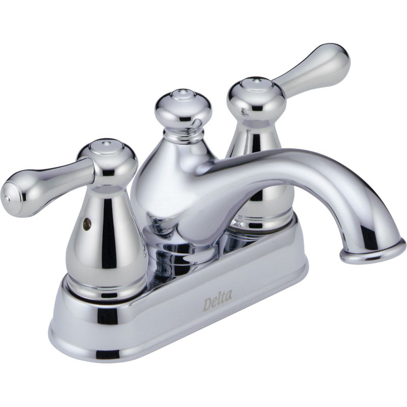 Delta Leland Centerset Bathroom Faucet with Drain Assembly and Diamond