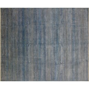 Diego Grass Hand-Knotted Gray Area Rug