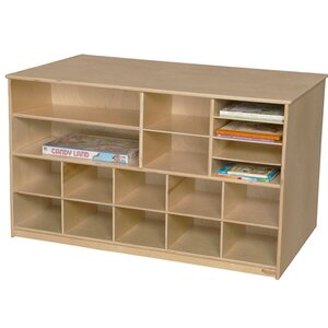 Versatile Portable 18 Compartment Cubby with Casters