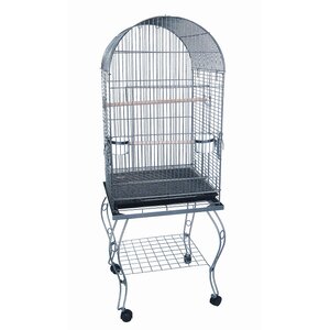 Dome Top Parrot Bird Cage with Stand
