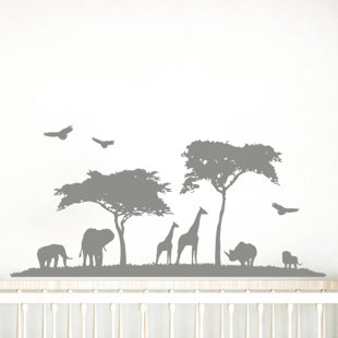 Safari Nursery Wall Art Wayfair Safari Nursery Wall Decal