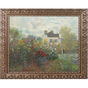 'The Artist's Garden' by Claude Monet Framed Painting Print