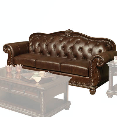 Darby Home Co Smith Leather Sofa Reviews Wayfair Wentz Leather Sofa
