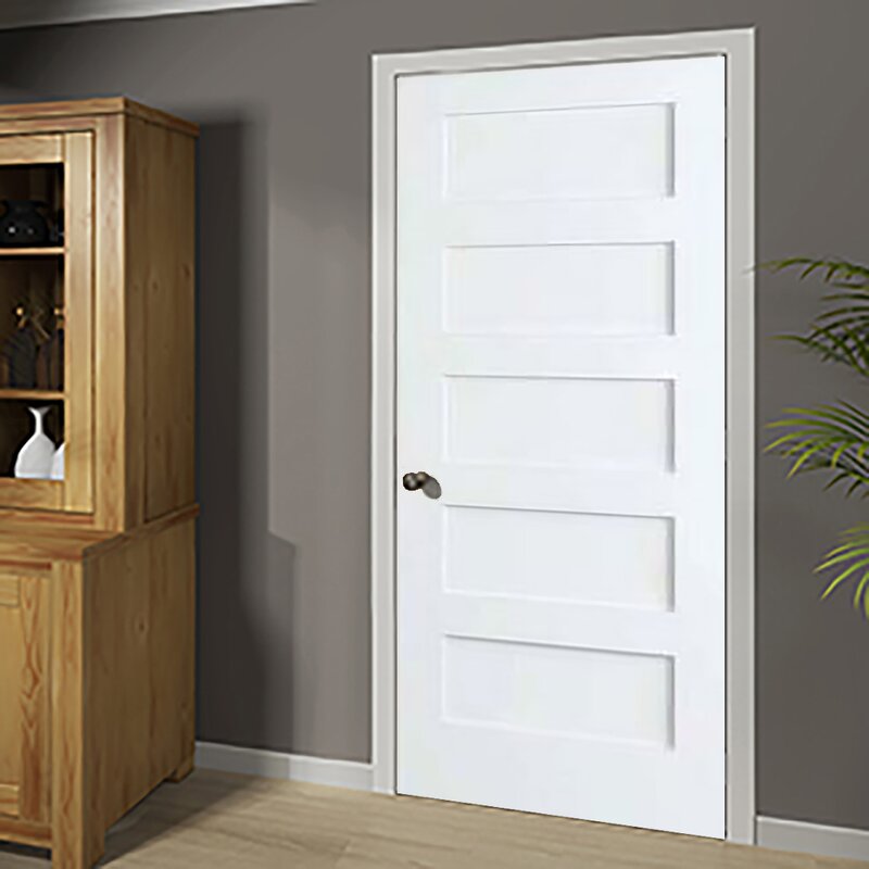 KIBY Shaker Solid Wood 5 Panel Wood Slab Interior Door & Reviews | Wayfair