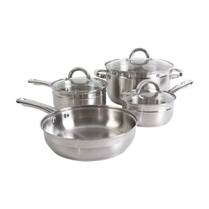 Glynn 7 Piece Stainless Steel Cookware Set