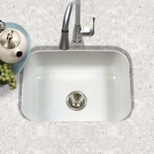 Porcelain Kitchen Sink Wayfair Porcela 22 76 L X 17 4 W Porcelain Enamel Steel Undermount Single Kitchen Sink