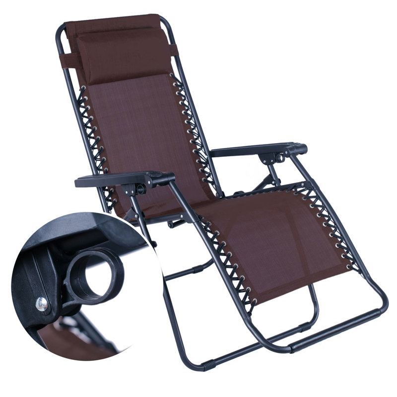 Swint Reclining Folding Zero Gravity Chair with Cushion ...