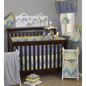 Zebra Romp 8 Piece Crib Bedding Set