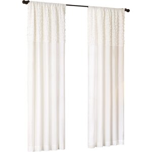 Bessie Solid Semi-Sheer Rod Pocket Single Curtain Panel