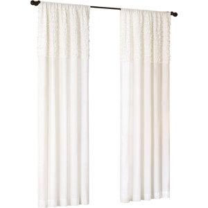 Bessie Solid Semi-Sheer Rod Pocket Single Curtain Panel