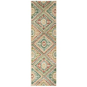 Hedberg Tribal Ivory/Green Area Rug