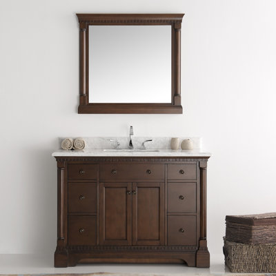 Fresca Kingston 49 Single Bathroom Vanity Set With Mirror Wayfair Kingston 49 Single Bathroom Vanity Set With Mirror