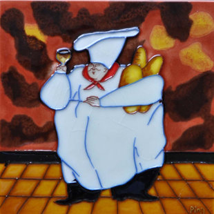 Fat Chef Plates Wayfair Fat Chef With Bread Tile Wall Decor