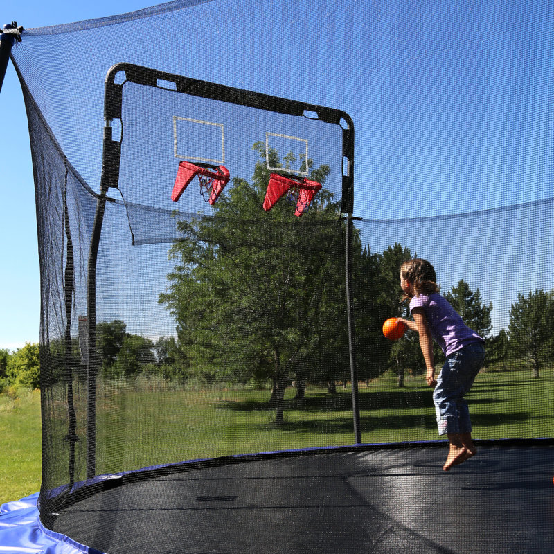 Skywalker Double Basketball Hoop Fits 12' Round 6 Pole Skywalker Trampoline & Reviews Wayfair