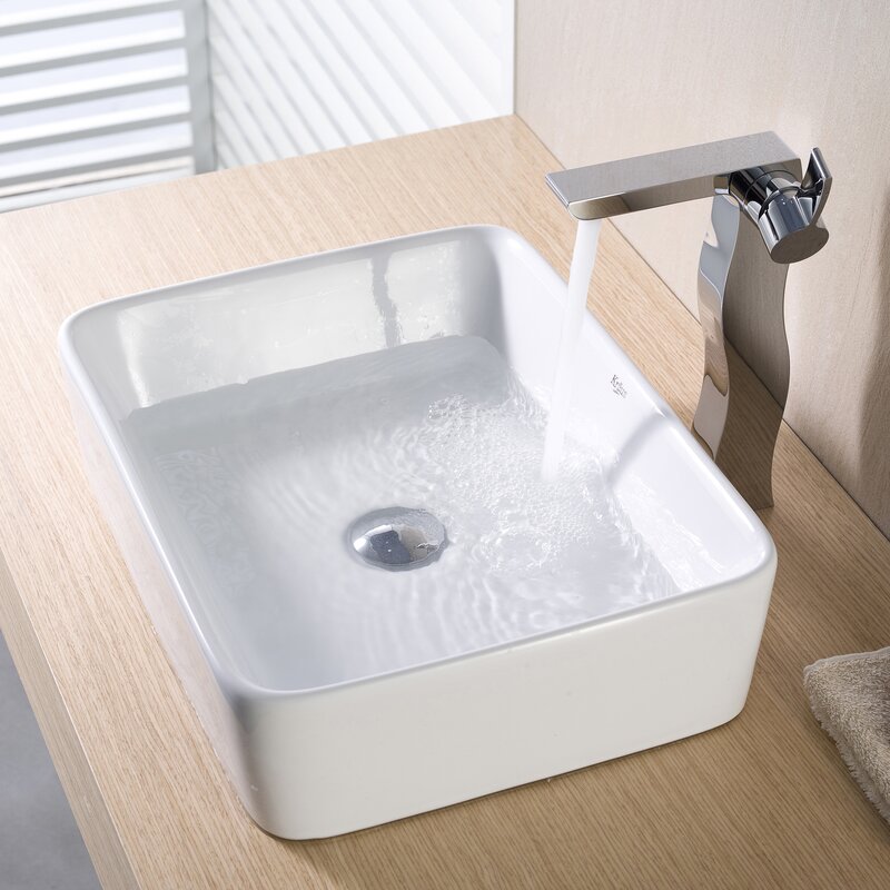 Ceramic Rectangular Vessel Bathroom Sink & Reviews | AllModern