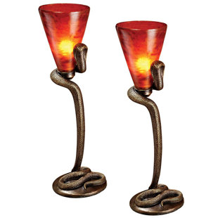 Ancient Egyptian Decor Lamps Wayfair Egyptian Cobra Altar 21 Table Lamp Set Of 2