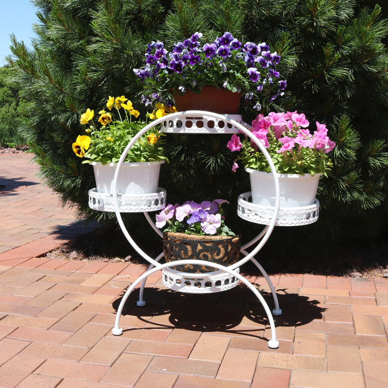 Thayne 4 Tier Ferris Wheel Indoor Outdoor Plant Stand