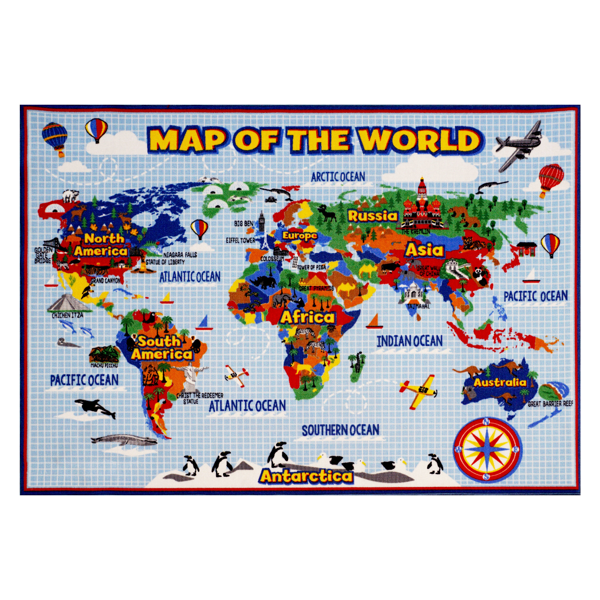 Smithsonian Rugs World Map Area Rug Reviews Wayfair