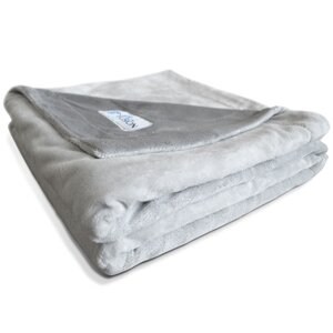 Premium Reversible Gray Micro Plush Pet Blanket