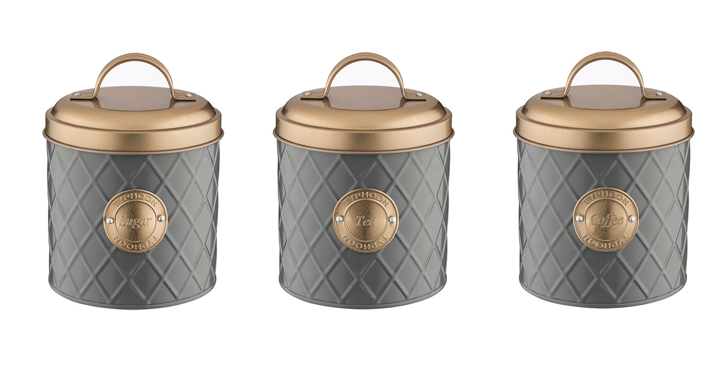 Typhoon Copper Lid 3 Piece Coffee Tea Sugar Jar Sets Reviews Typhoon Copper Lid 3 Piece Coffee Tea Sugar Jar Sets Reviews Wayfair Co Uk