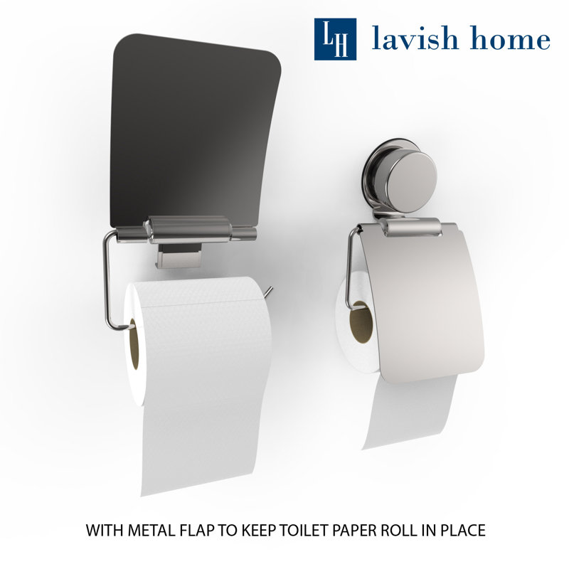 Lavish Home Wall Mount Toilet Paper Holder With Flap Wayfair Wall Mount Toilet Paper Holder With Flap