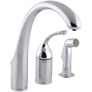 Fortu00e9 3-Hole Remote Valve Kitchen Sink Faucet with 9