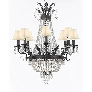 Ginnie Crystal 12-Light Shaded Chandelier