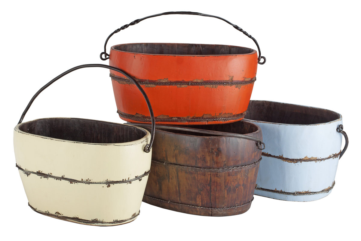 Antique Revival Wooden Bucket & Reviews Wayfair