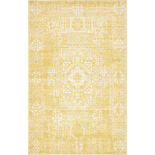 Modern Yellow Gold Area Rugs Allmodern Delgado Yellow Area Rug