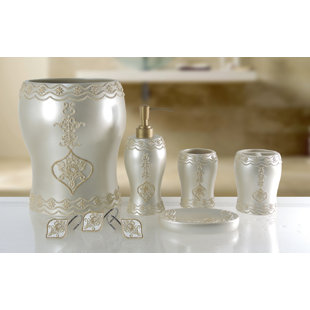 Bella Lux Bath Accessories Wayfair Aio 5 Piece Bathroom Accessory Set
