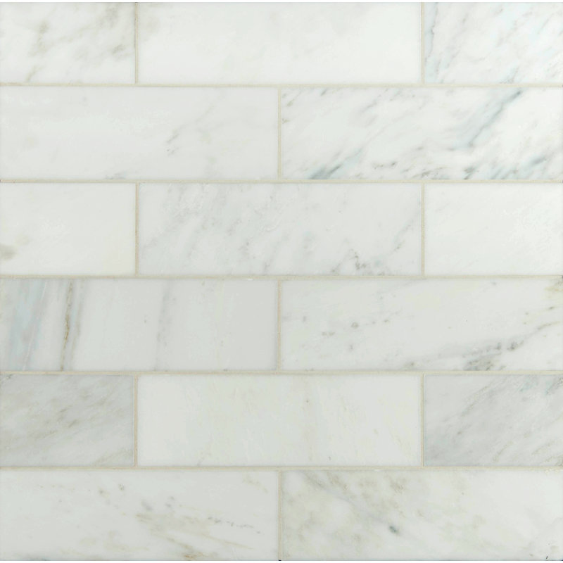 Msi 4 X 12 Polished Marble Tile In Carrara White Reviews Wayfair 4 X 12 Polished Marble Tile In Carrara White