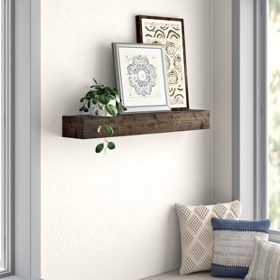 Modern Contemporary Floating Fireplace Mantels Allmodern Kaydence Wood Floating Shelf