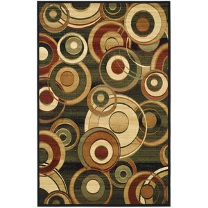 Chani Black Circle Area Rug