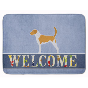 American Foxhound Welcome Memory Foam Bath Rug