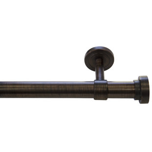 Bronze Curtain Rods You Ll Love Wayfair Highland Creek End Cap Decorative Single Curtain Rod