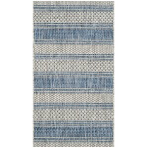 McCall Gray/Navy Indoor/Outdoor Area Rug