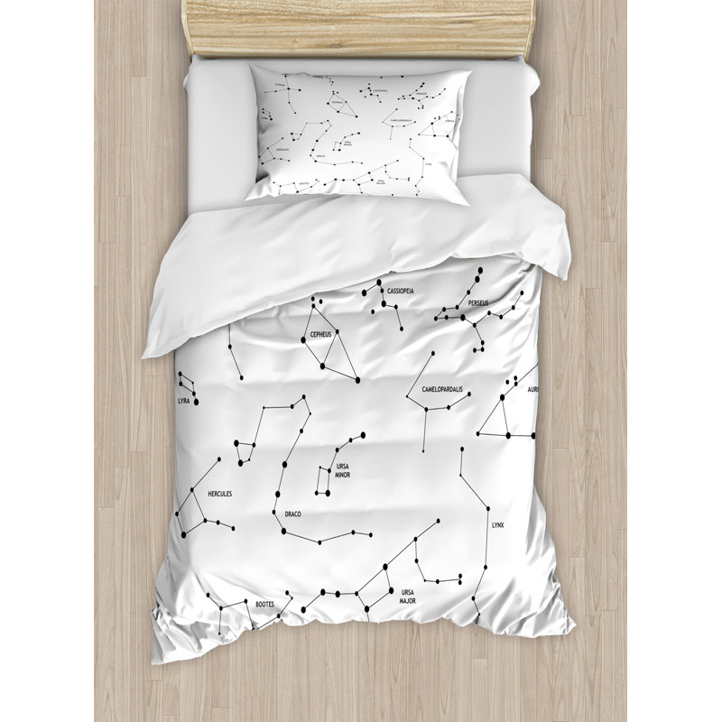Ambesonne Constellation Astronomic Theme Group Of Stars Names Ambesonne Constellation Astronomic Theme Group Of Stars Names Clical Scientific Composition Duvet Cover Set Wayfair