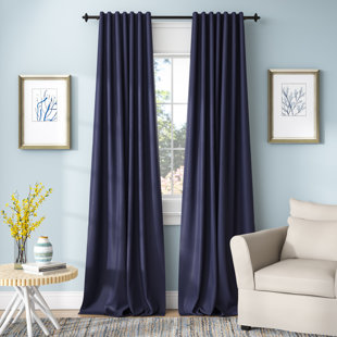 120 Inch Tension Rod Wayfair Carden Solid Extra Wide Thermal Blackout Rod Pocket And Tab Top Single Curtain Panel